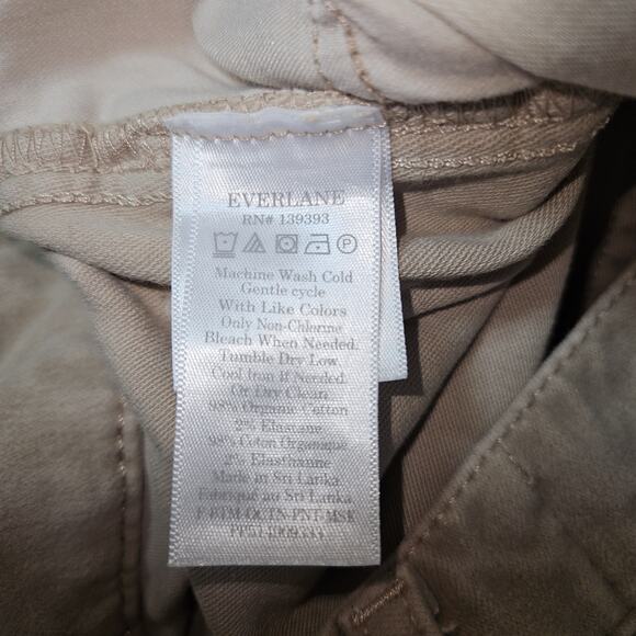 Everlane Women's SZ 6 Straight Leg Chino Pant Preppy Classic Minimalist Capsule - Picture 7 of 8